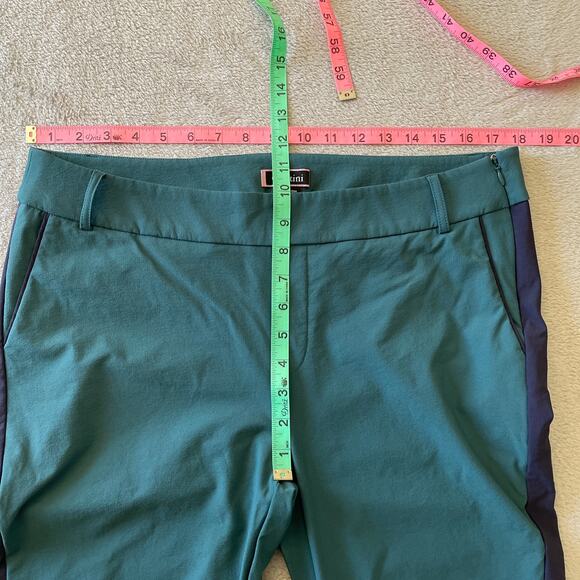 Golftini Pants Womens XL Green Track Stripe Side Zip Stretch Golf Performance - Picture 6 of 7